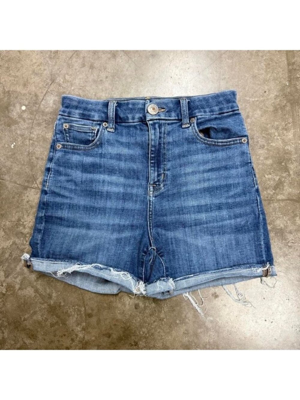 Y2K American Eagle Curvy Hi-Rise Shortie Shorts Size 26